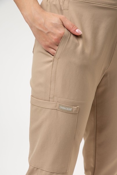 Dámska lekárska súprava Cherokee Ultra (blúza V-neck, nohavice Jogger) bežová-7