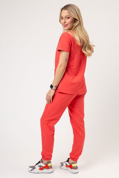 Dámska lekárska súprava Cherokee Ultra (blúza V-neck, nohavice Jogger) koralová-2