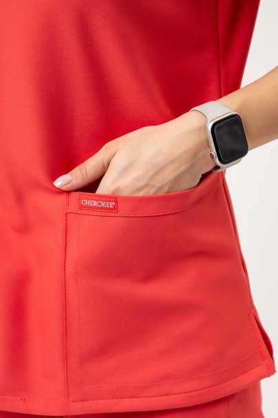 Dámska lekárska súprava Cherokee Ultra (blúza V-neck, nohavice Jogger) koralová-5
