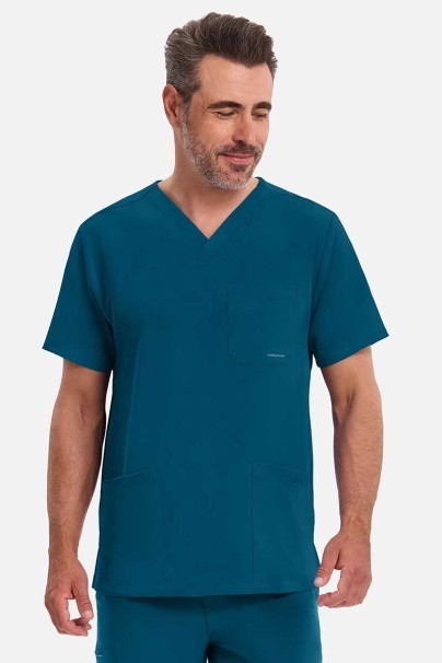 Pánska lekárska blúza Healing Hands Matthew V-neck karaibsky modrá-1