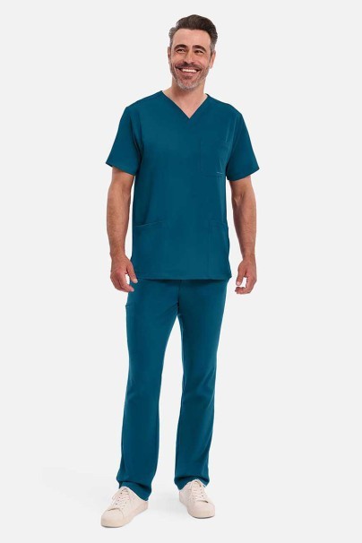 Pánska lekárska blúza Healing Hands Matthew V-neck karaibsky modrá-2