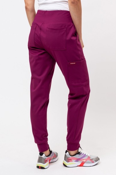 Dámske lekárske nohavice Cherokee Achieve Jogger čerešňovo červené-2