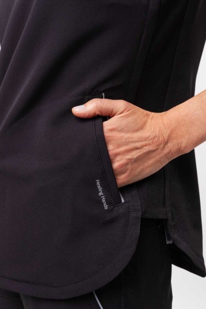 Dámska lekárska súprava Healing Hands (blúza Skyler, nohavice Nisha) čierna-7