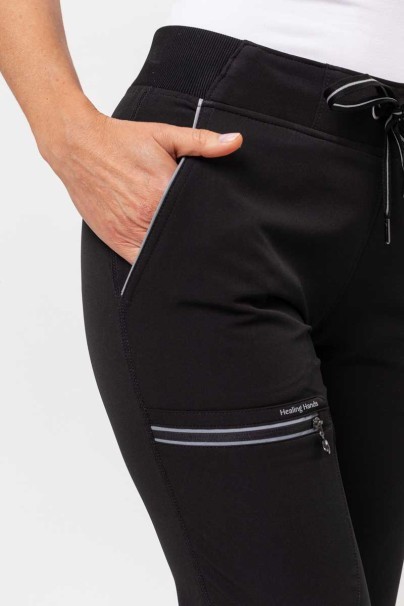 Dámska lekárska súprava Healing Hands (blúza Skyler, nohavice Nisha) čierna-11