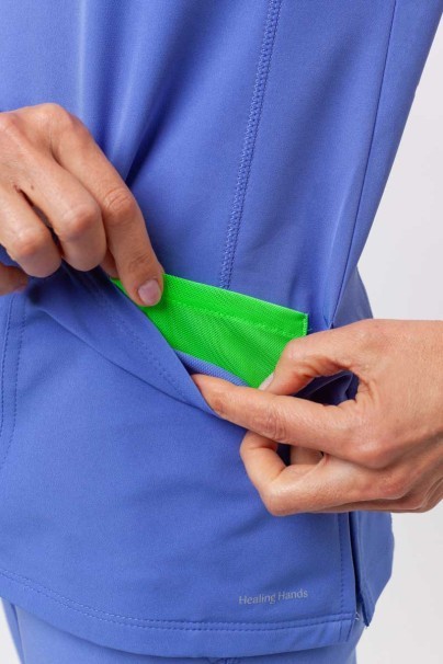 Dámska lekárska blúzka Healing Hands Sonia klasicky modrá-6