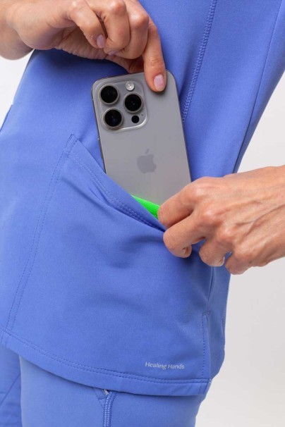 Dámska lekárska blúzka Healing Hands Sonia klasicky modrá-7