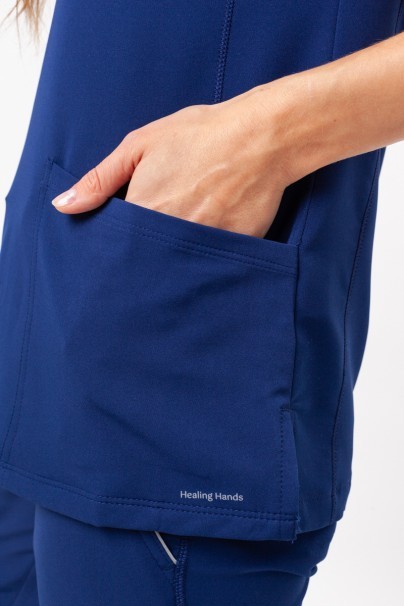 Dámska lekárska blúzka Healing Hands Sonia námornícky modrá-7