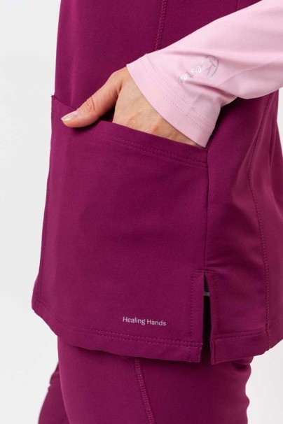 Dámska lekárska blúzka Healing Hands Sonia čerešňová červená-7