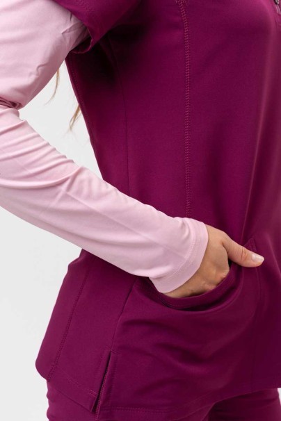 Dámska lekárska súprava Healing Hands (blúza Sonia, nohavice Nisha) čerešňová červená-7