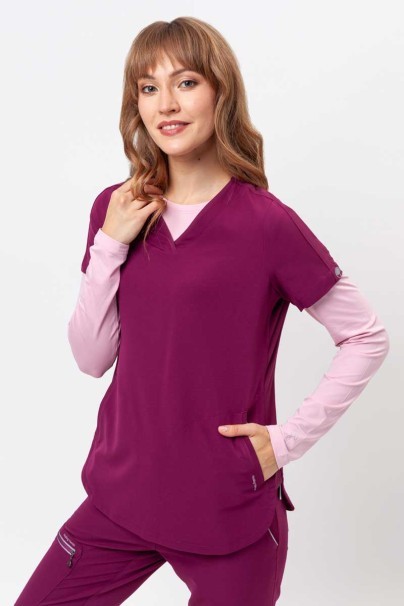 Dámska lekárska blúza Healing Hands Skyler čerešňová červená-2