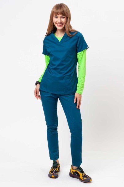 Dámska lekárska blúzka Uniforms World Alyssa karaibsky modrá-6