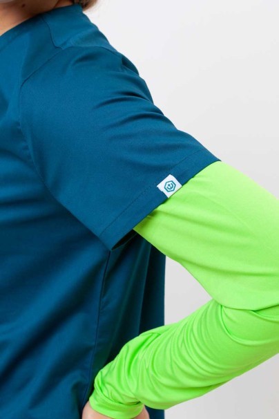 Dámska lekárska blúzka Uniforms World Alyssa karaibsky modrá-4