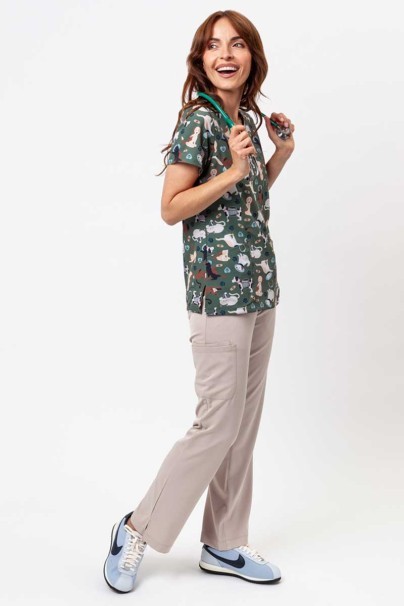 Lekárska blúzka dámska Maevn Prints Cuddly Checkup-7