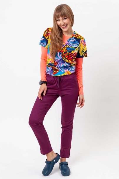 Dámska lekárska halena Cherokee Prints V-neck Winging It-6