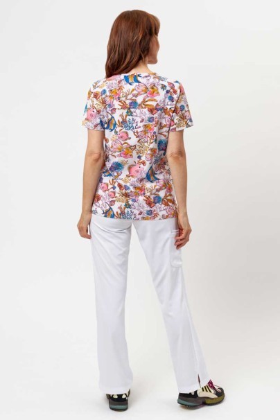 Dámska lekárska blúza Cherokee Prints V-neck Fin-tastic Watercolor-5