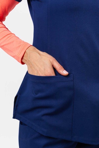 Dámska lekárska blúza Healing Hands Monica V-neck námornícky modrá-5