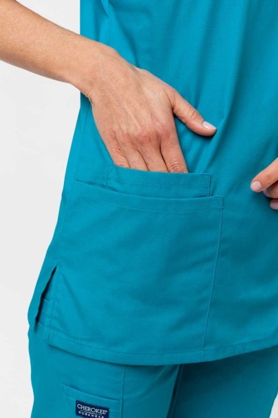 Lekárska dámska blúza Cherokee Originals V-neck Top morsky modrá-5