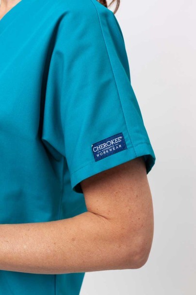 Lekárska dámska súprava Cherokee Originals (blúzka V-neck, nohavice N.Rise) morsky modrá-5