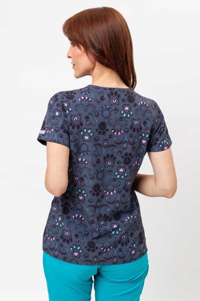 Lekárska blúzka dámska Maevn Prints Regal Paws-2