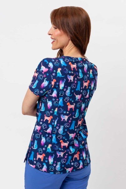 Dámska lekárska blúza Maevn Prints Furr-ever Colorful-2