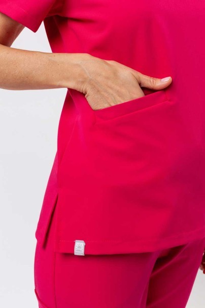 Dámska lekárska blúza Sunrise Uniforms Premium Aura malinová-4