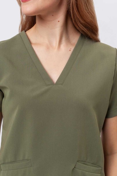 Dámska lekárska blúza Sunrise Uniforms Premium Aura olivková-6
