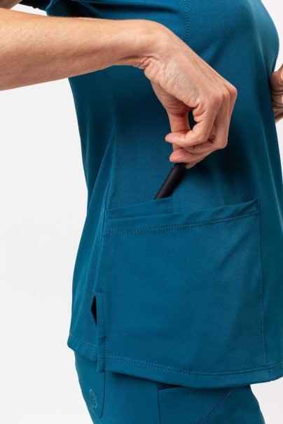 Dámska lekárska blúza Healing Hands Monica V-neck karaibsky modrá-4