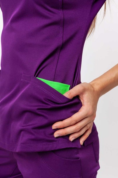 Dámska lekárska súprava Healing Hands (blúza Monica, nohavice Rebecca) baklažánová-7
