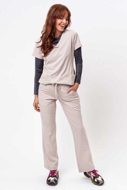 Dámska lekárska blúza Healing Hands Monica V-neck béžová-7