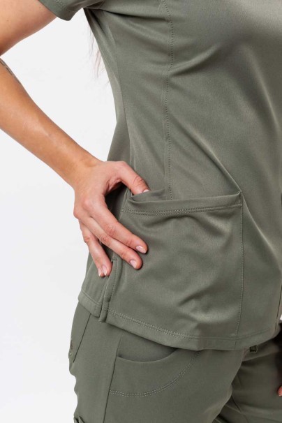 Dámska lekárska blúza Healing Hands Monica V-neck olivková-5