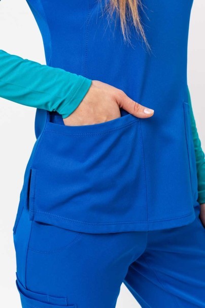 Dámska lekárska blúza Healing Hands Monica V-neck kráľovsky modrá-5