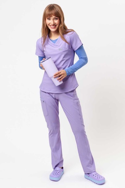 Lekárska dámska súprava Maevn Embrace (blúzka Luna, nohavice Nora) levanďulová-2