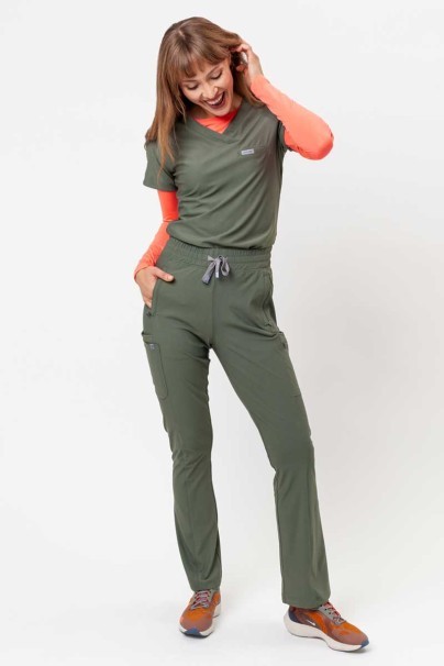 Dámske lekárske nohavice Maevn Embrace Nora olivkové-2