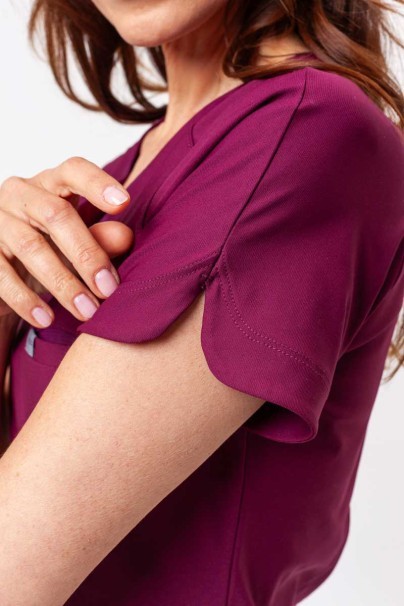 Dámska lekárska blúza Maevn Embrace Luna čerešňová červená-6