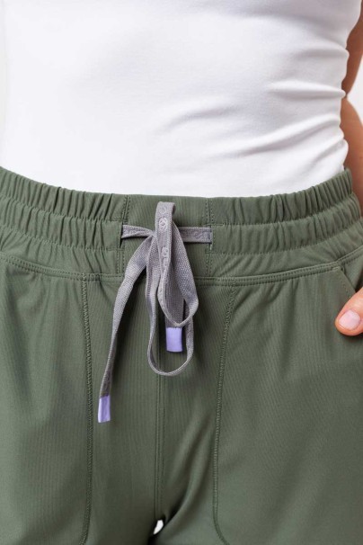 Lekárska dámska súprava Maevn Embrace (blúza Zoe, nohavice Mia) olivková-12