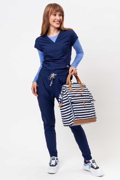 Dámska lekárska blúza Maevn Embrace Zoe námornícky modrá-8