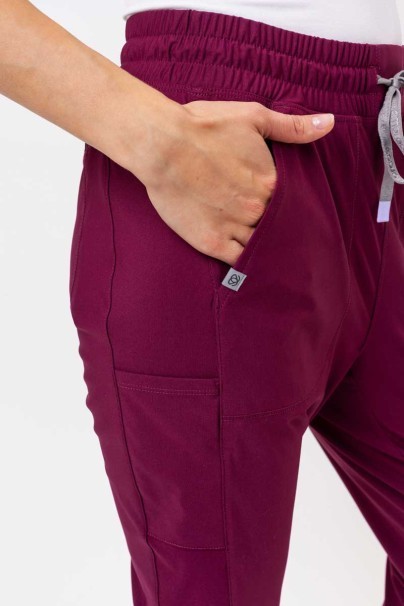 Dámske lekárske nohavice Maevn Embrace Mia čerešňovo červené-3