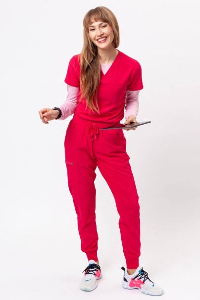 Dámska lekárska blúza Uniforms World 309TS™ Valiant malinová-7