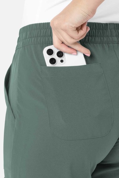 Lekárska súprava Maevn Momentum (blúzka Double V-neck, nohavice 6-pocket) pastelovo zelená-7