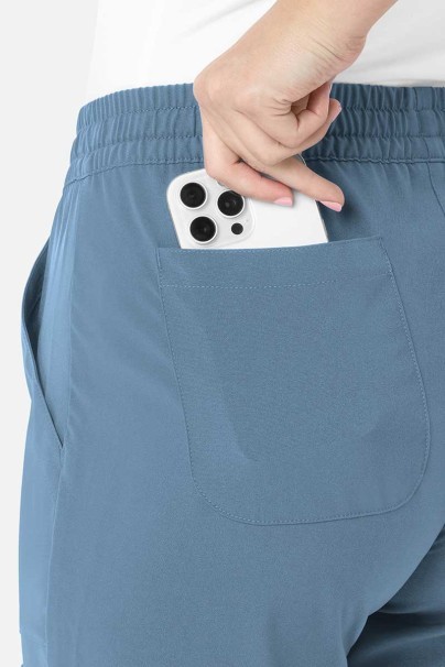 Lekárska súprava Maevn Momentum (blúzka Double V-neck, nohavice 6-pocket) pastelovo modrá-7