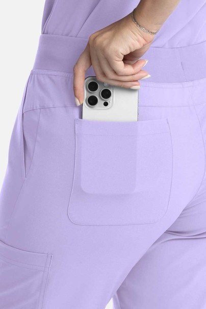 Dámska lekárska súprava Maevn Momentum (blúza Dolman, nohavice Flare Leg) levanďulová-12