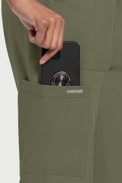 Dámska lekárska súprava Cherokee Ultra (blúzka V-neck, Cargo nohavice) olivková-8