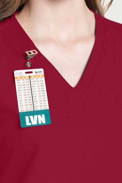 Dámska lekárska súprava Cherokee Ultra (blúzka V-neck, Cargo nohavice) červená-3