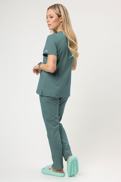 Lekárska súprava Maevn Momentum (blúzka Double V-neck, nohavice 6-pocket) pastelovo zelená-2