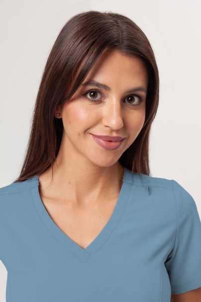 Lekárska dámská blúzka Maevn Momentum Double V-neck pastelově modrá-3