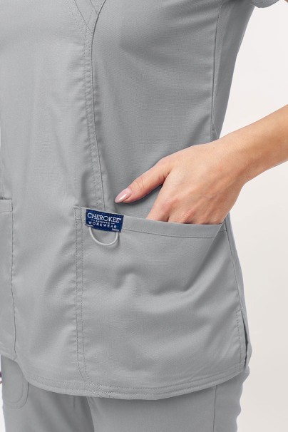 Dámska lekárska blúza Cherokee Revolution Mock světle šedá-3