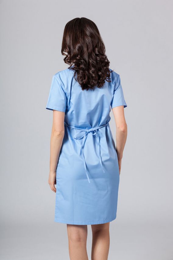 Lekárske jednoduché šaty Sunrise modré-2