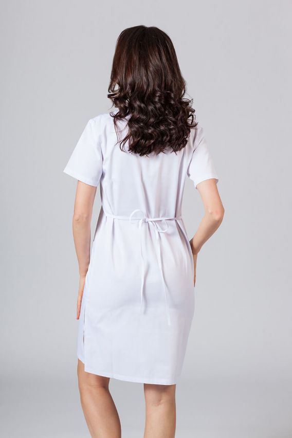 Lekárske jednoduché šaty Sunrise Uniforms biele-2