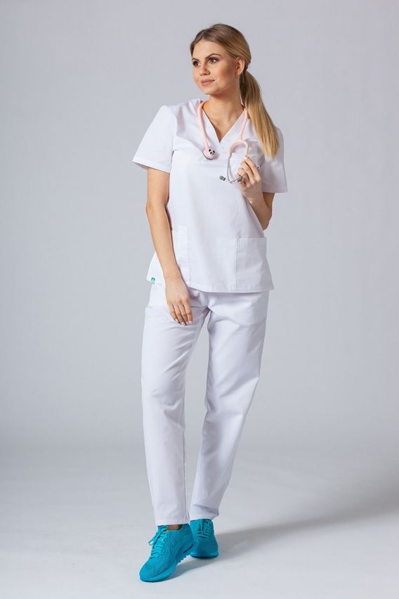 Univerzálne lekárske nohavice Sunrise Uniforms biele-3