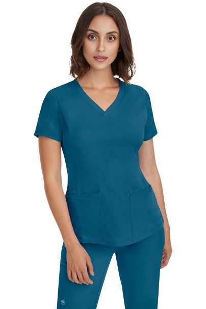 Dámska lekárska blúza Healing Hands Monica V-neck karaibsky modrá-2